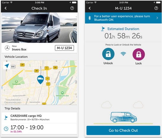 CAR2SHARE app