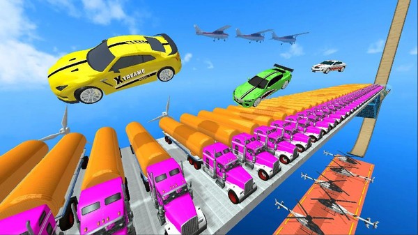 3d极限坡道赛车
