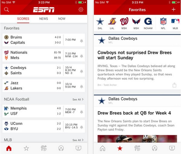 ESPN app