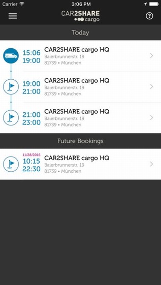 戴姆勒car2share app