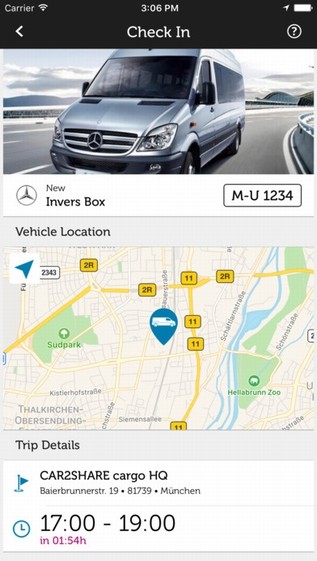 戴姆勒car2share app