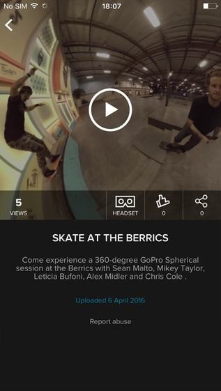 GoPro VR app