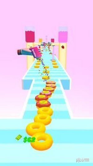 甜甜圈堆栈跑酷比赛3D