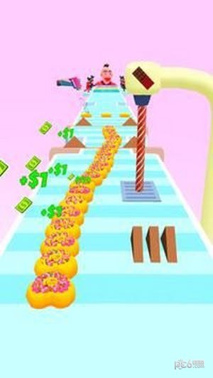 甜甜圈堆栈跑酷比赛3D