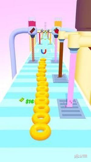 甜甜圈堆栈跑酷竞赛3D