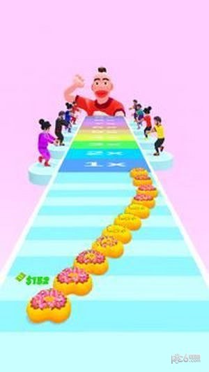 甜甜圈堆栈跑酷竞赛3D