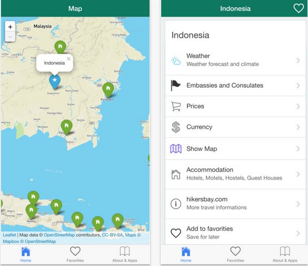 印度尼西亚离线地图app