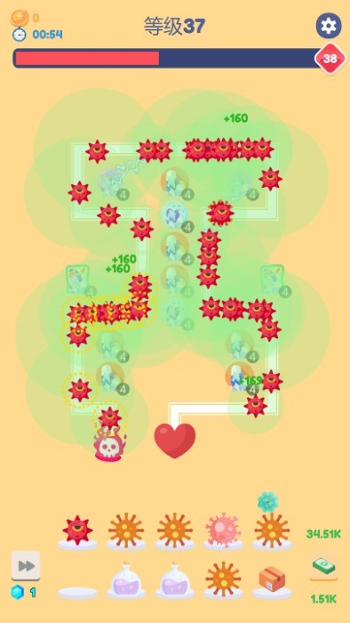 放置塔防病毒入侵游戏