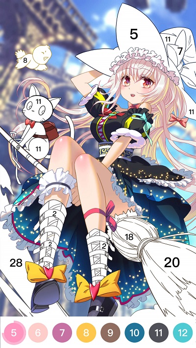 花花数字填色最新版