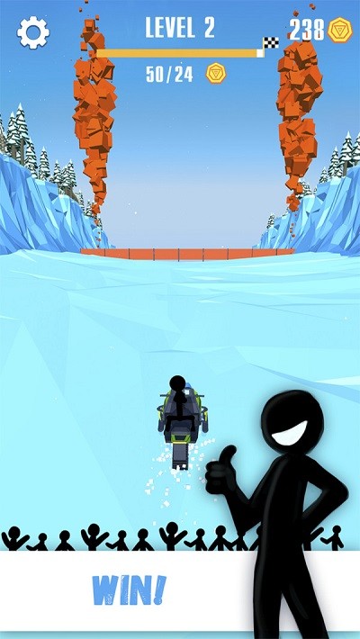火柴人雪橇赛手机版 火柴人雪橇赛游戏下载