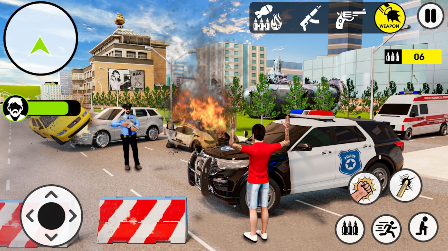 战术小队警察模拟器(City Police Driving Car Simulator)
