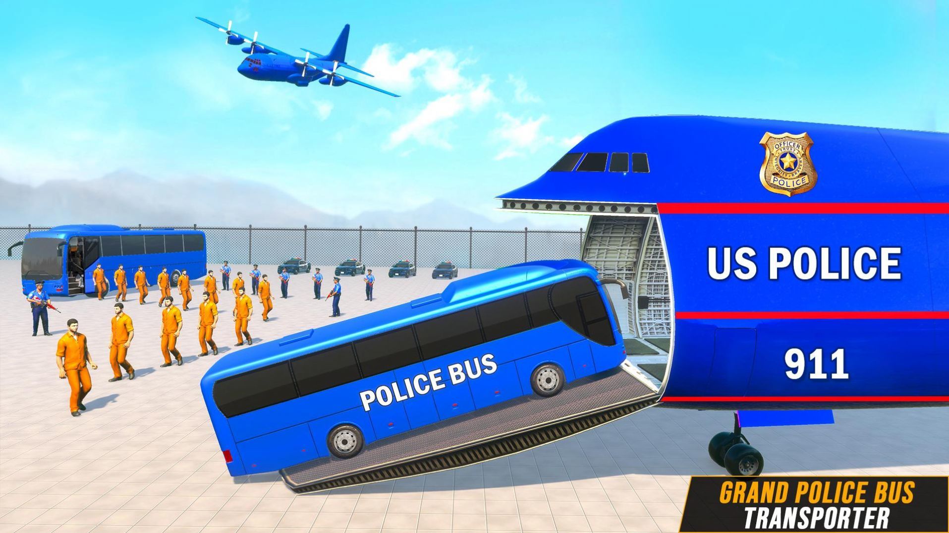 监狱囚犯警车运输机(Jail Prisoner Police Bus Transport Plane)